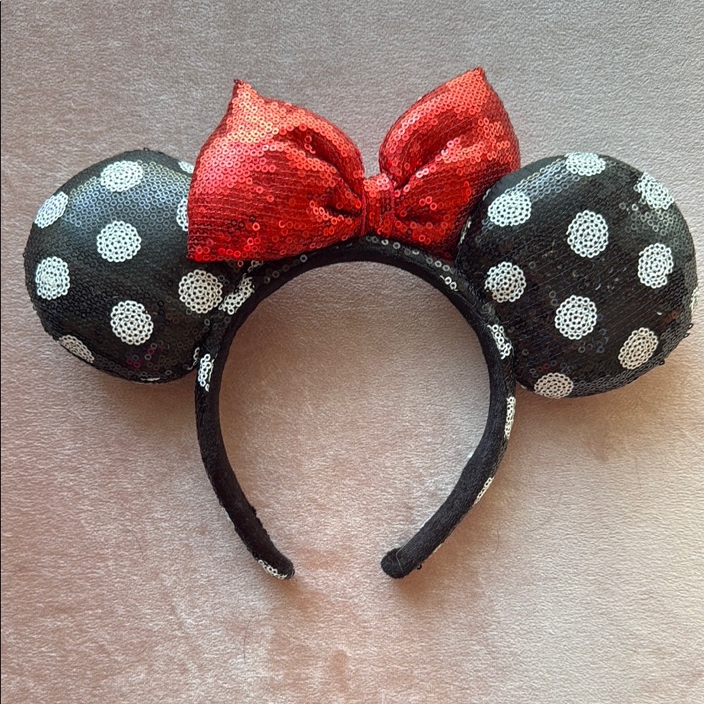 Sequin Disney Minnie Mouse ears headband